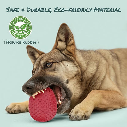 Enrichment Frozen Treat Toy for Dogs - 2-in-1 Dog Licking Toy &amp; Dispensing Dog Puzzle Toy, Fillable Rubber Interactive Toy, Keeps Them Busy, Reduces Anxiety, Safe &amp; Easy to Clean Red