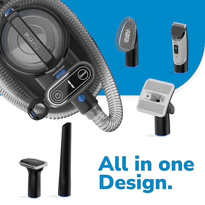 Professional Pet Grooming Vacuum Kit - Cat &amp; Dog Grooming Kit for Easy Pet Care at Home, Quiet &amp; Safe Dog Hair Remover Machine with Brush, Clipper, Shedding &amp; Cleaner Tools &amp; 2L Canister