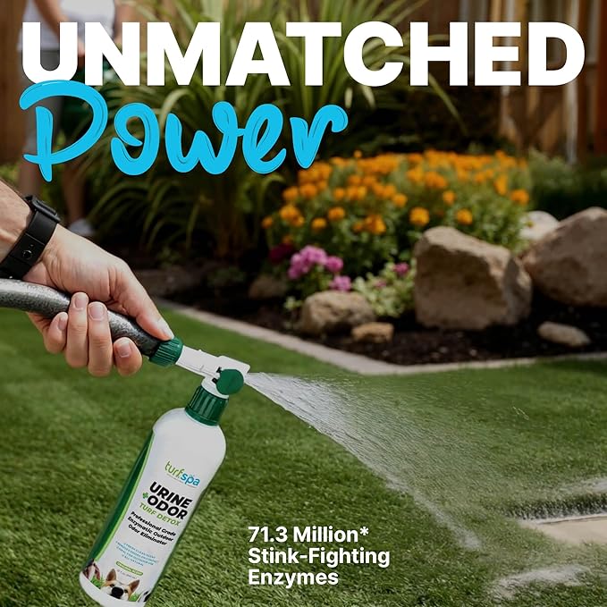 Urine &amp; Odor Turf Detox: Mango 32 oz Sprayer &amp; Gallon Refill Professional Enzyme Cleaner &amp; Odor Eliminator for Artificial Grass, Turf, Concrete, Patios, Enzymatic Cleaner for Dogs &amp; Cats