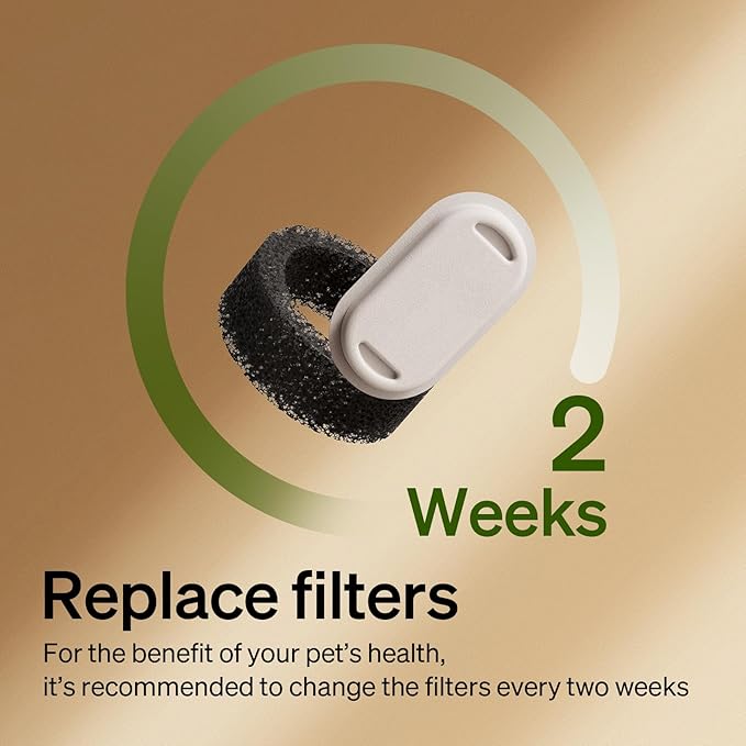 PETLIBRO 8 Packs Replacement Filters for Stainless Steel Cat Water Fountain PLWF003 &amp; PLWF006, 4 Months Set of Replacement Filters fot Pet Water Fountain Stainless Steel