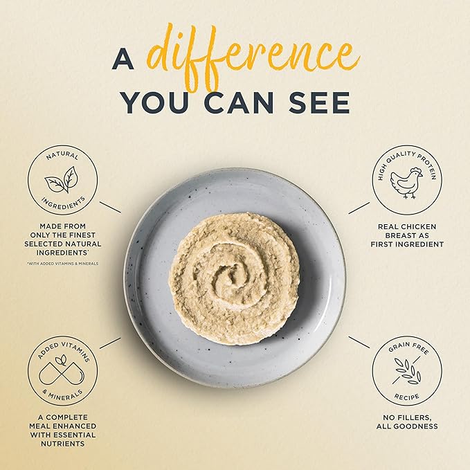Reveal Entrées Natural Wet Cat Food Paté, Grain-Free with Added Vitamins &amp; Minerals, Carrageenan-Free Chicken Breast Paté Recipe (24 x 2.47 oz Cans)