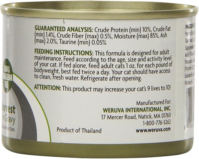 Weruva TruLuxe Cat Food, Mediterranean Harvest with Tuna Whole Meat &amp; Veggies in Gravy, 6oz (Pack of 24)