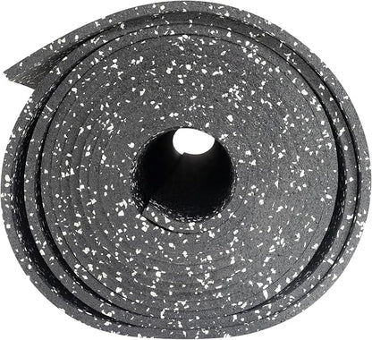 Playsafer Genaflex Rubber Gym Floor Mat, Heavy Duty Commercial Protective Gym Flooring Roll - 8mm Thick (10% Grey, 4&