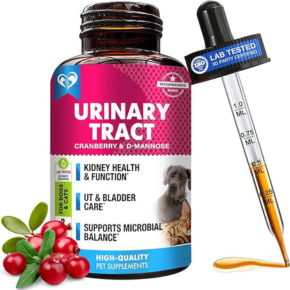 Beloved Pets Cat &amp; Dog Urinary Tract Infection Treatment &amp; Natural UTI Medicine Cranberry-Kidney+Bladder Support Supplement - Best Prevention Incontinence, Bladder Stones