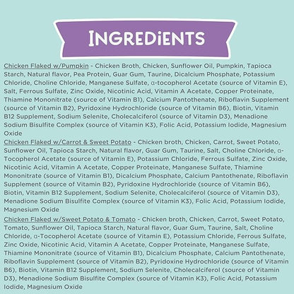 LOVE, NALA - FLAKED Chicken Variety Pack - 24 Pack - Natural Adult Cat Wet Food - Grain Free, Non-GMO, Lean Protein, Omega 3, Digestive Fiber, Added Minerals &amp; Vitamins