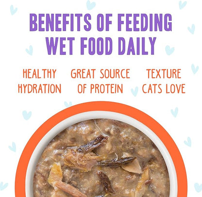Weruva B.F.F. OMG - Best Feline Friend Oh My Gravy! Grain-Free Wet Cat Food Cans, Crazy 4 U! Chicken &amp; Salmon, 5.5-Ounce Can (Pack of 8)