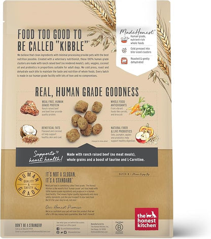 The Honest Kitchen Whole Food Clusters Whole Grain Beef &amp; Oat Dry Dog Food, 5 lb Bag