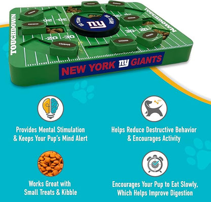 Pets First NFL New York Giants Large Puzzle Toy - Interactive Dog Treat &amp; Slow Feeding Toy