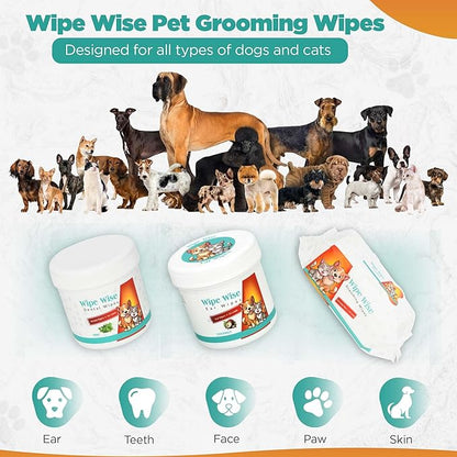 100 Pet Wipes (8x8&