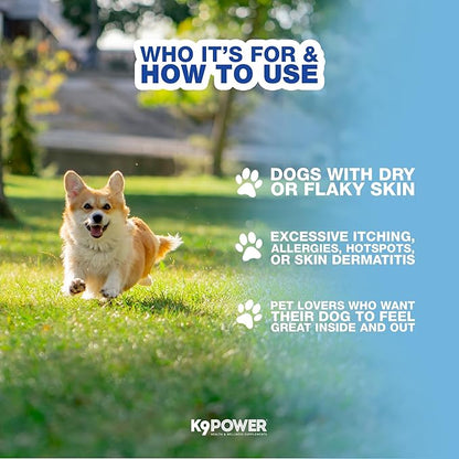 K9 Power Show Stopper for Dogs 1lb – Boosts Coat Shine &amp; Promotes Healthy Skin Tone Strengthens Immune System Enhances Digestive Health - Pack of 2