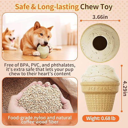 Dog Treat Dispenser Toy Interactive, Frozen Treat Toy Reduces Anxiety, Chew Toys for Aggressive Chewers, Birthday Enrichment Toy, Dog Treat Toys to Keep Them Busy for All Breeds