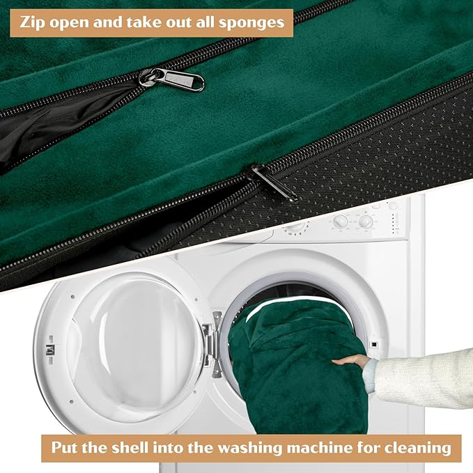 Comfort Expression Medium Dog Beds Waterproof Orthopedic Foam Dog Sofa Beds for Medium Large Dogs Comfy Pet Bed with Washable Removable Cover &amp; Non-Slip Bottom(Medium,Emerald)