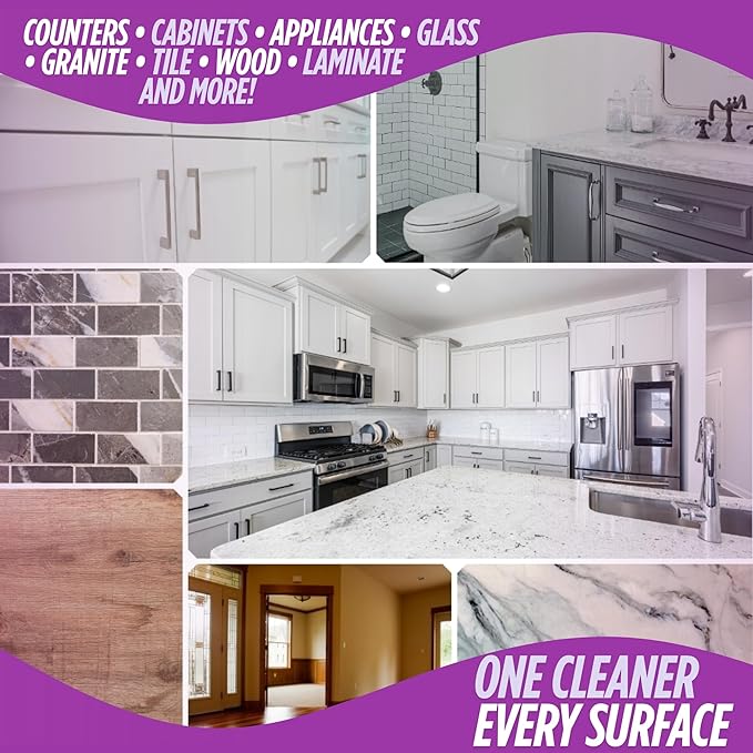 Oh Yuk All Purpose Cleaner – Multi-Purpose Hard Surface Cleaner for Kitchen, Bathroom, Counters, Stainless Steel &amp; More - 100% Biodegradable, Vegan, Cruelty-Free (1, Spray Bottle)