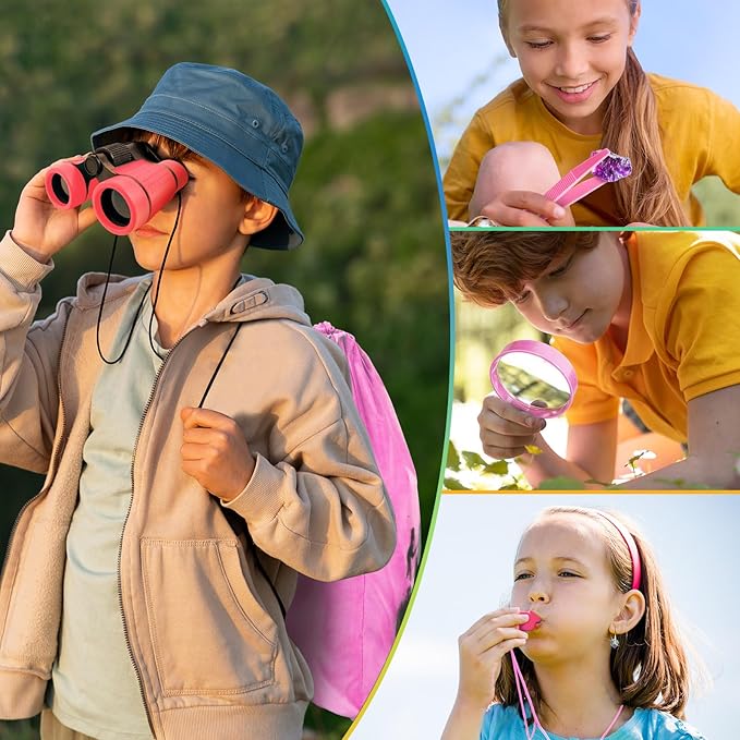 Kids Explorer Kit &amp; Bug Catcher Kit, Camping Gear for Kids, Outdoor Exploration Set with Backpack &amp; Binoculars, Ideal Outdoor Adventure Toys for Boys Girls 3-12