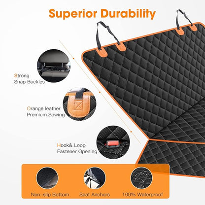 MIXJOY Dog Seat Cover for Back Seat Waterproof Dog Seat Covers for Cars, Car Seat Protector for Dogs, Nonslip Back Seat Cover for Trucks &amp; SUV
