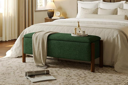 Modern Storage Benches with Walnut Wood Legs, 47&