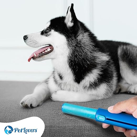 PetLovers EzRoll Reusable Lint Roller - Sticky for Life &amp; Multi-Purpose Pet Hair, Dust, &amp; Lint Remover for Clothing, Upholstery, &amp; Cars - Sustainable, Washable &amp; Efficient