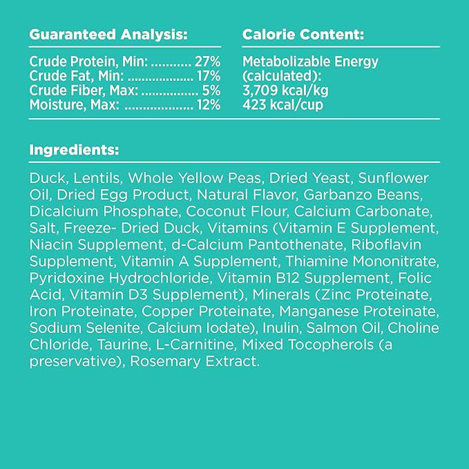 BIXBI Rawbble Dry Dog Food, Duck, 24 lbs - USA Made with Fresh Meat - No Meat Meal &amp; No Corn, Soy or Wheat - Freeze Dried Raw Coated Dog Food - Minimally Processed for Superior Digestibility