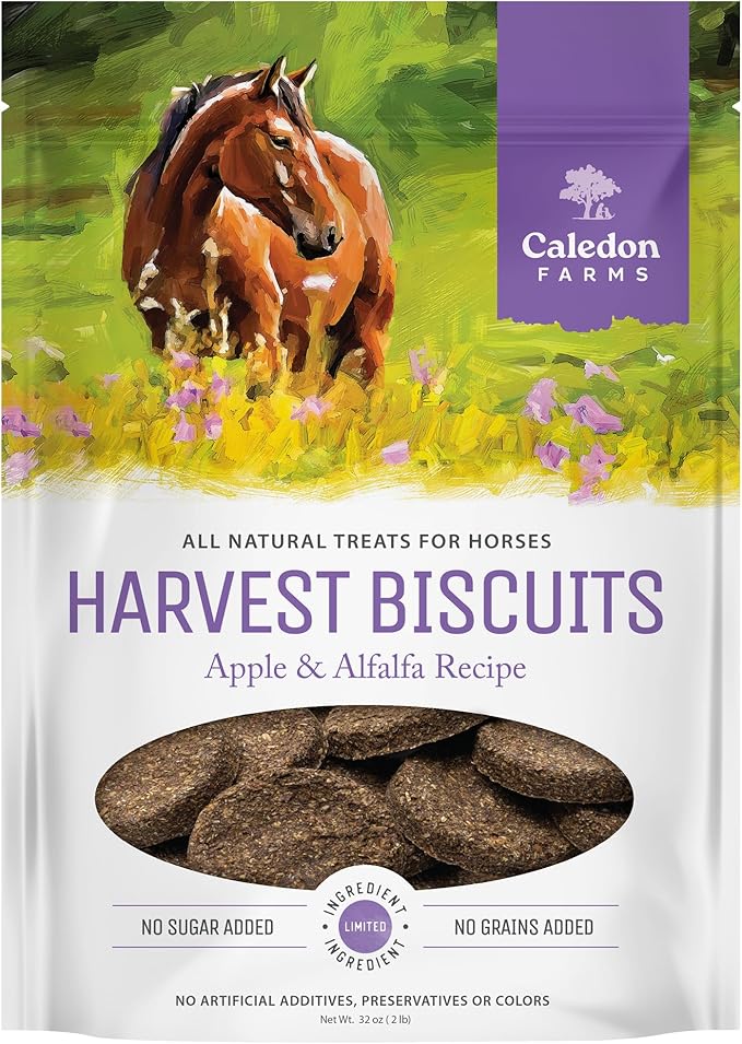 Caledon Farms Harvest Biscuits - Apple &amp; Alfalfa Recipe 32 oz, Horse Treats