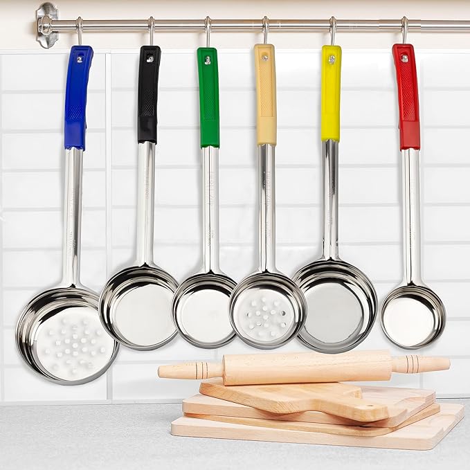 Darware Portion Control Serving Spoons (6-Piece Ladle Set); w 1/4 Cup, 1/2 Cup, 3/4 Cup &amp; 1 Cup (2, 4, 6, 8 oz) &amp; 1/2 &amp; 1 Cup Utensils/Spoodles