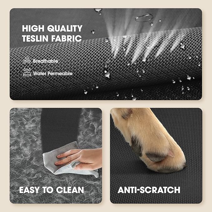 Elevated Dog Bed, Raised Outdoor Dog Bed for Extra Large Sized Dog, Portable Cooling Pet Cot with Breathable &amp; Washable Mesh, Indoor &amp; Outdoor Pet Hammock with Skid-Resistant Feet.