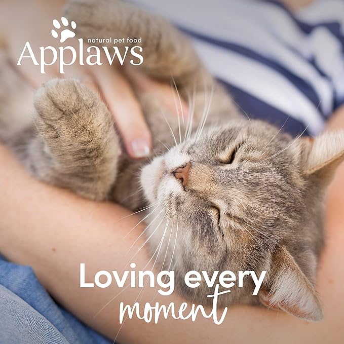 Applaws Natural Cat Treats, Grain-Free, High-Protein Whole Chicken &amp; Rosemary Loins, Single-Ingredient Healthy Snack for Cats (12 x 1.06 oz Loins)