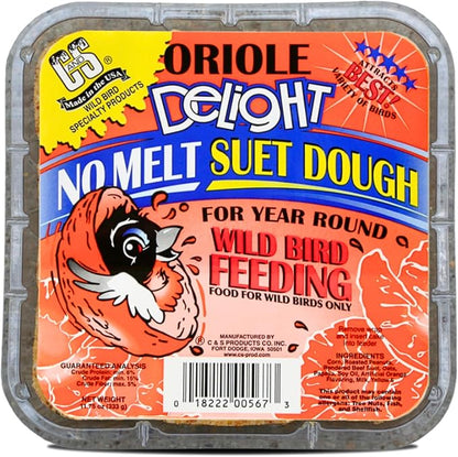 C&amp;S Oriole Delight No Melt Suet Dough 11.75 Ounces 8 Pack