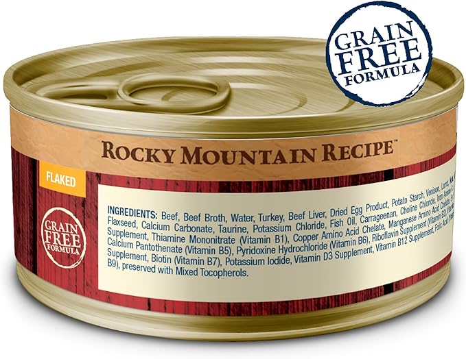 Blue Buffalo Wilderness Rocky Mountain Recipe Flaked Wet Cat Food, Chicken-Free &amp; Grain-Free Recipe, Made with Natural Ingredients, Red Meat in Tasty Gravy, 5.5-oz. Cans (24 Count)