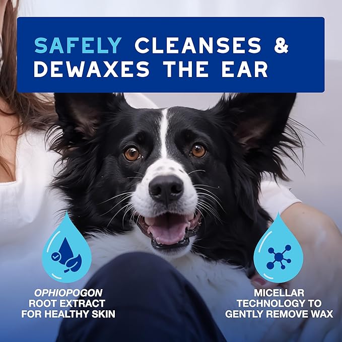 DOUXO® Skin &amp; Coat SPA - Ultra-Safe Dewaxing Ear Cleaner for Dogs and Cats, 4.1 fl oz, Safely Cleans and Dewaxes The Ear, Skin-Friendly Formula