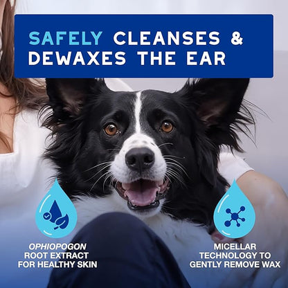 DOUXO® Skin &amp; Coat SPA - Ultra-Safe Dewaxing Ear Cleaner for Dogs and Cats, 4.1 fl oz, Safely Cleans and Dewaxes The Ear, Skin-Friendly Formula