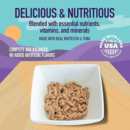 A Strong Heart Canned Wet Cat Food, Shreds with Ocean Whitefish &amp; Tuna - 5.5 oz Cans (Pack of 24), Made in The USA with Real Ocean Whitefish &amp; Tuna