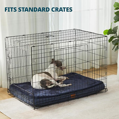 Memory Foam Large Dog Bed - 4” Thick Orthopedic Beds for Large Dogs - Waterproof Dog Bed with Removable Washable Cover &amp; Wrap-Around Zipper - Ultimate Comfort and Easy Maintenance