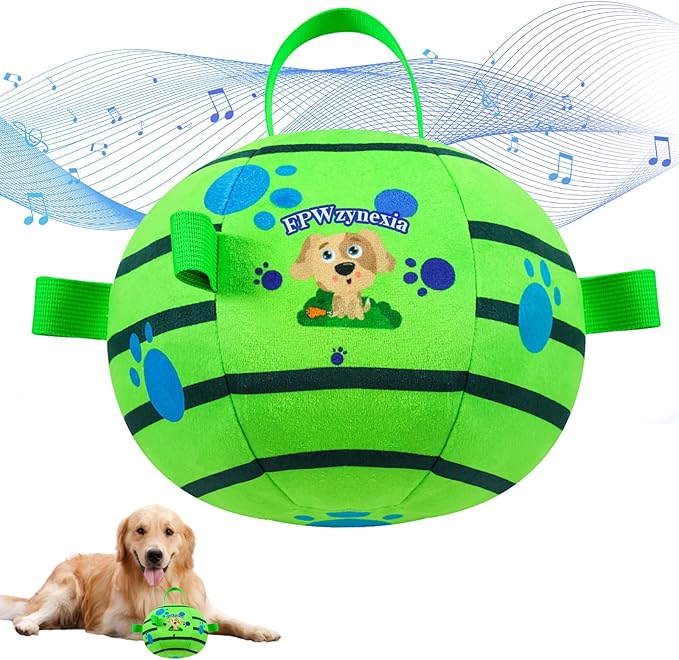 Interactive Dog Toys,Remote Control Dog Balls with Jumping, Rolling &amp; Moving Functions - Includes a Vibrating Dog Ball and Durable Chew Fabric for Safe Play (4.53")