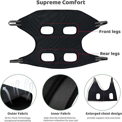 Guzekier Pet Dog Grooming Hammock Harness for Cats &amp; Dogs, Dog Sling for Grooming, Dog Hammock Restraint Bag with Nail Clippers/Trimmer, Nail File, Pet Comb,Ear/Eye Care