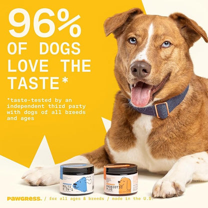 5-in-1 Dog Probiotic Powder – 100% Natural Gut Health Support with Prebiotics, Postbiotics &amp; Enzymes – Crafted by Dog Nutritionist Kayla Kowalski, Made in USA – 30 Scoops