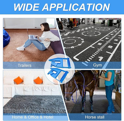 2-Pack Heavy Duty Mat Grippers – Stall Mat Movers for Horse Barn, Gym, Trailer &amp; Rubber Flooring – Ergonomic Mat Puller for Easy Lifting &amp; Moving – Durable, Non-Slip Handles for Secure Grip