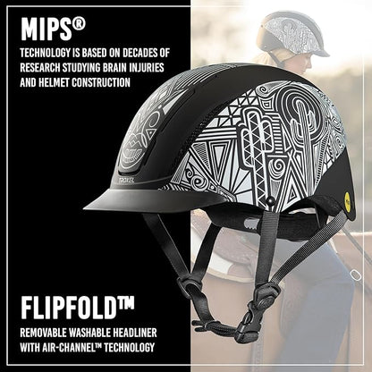 Troxel Spirit MIPS Technology Full Coverage Horse Riding Helmet, Horseback Riding Gear for Equestrians, Large (7-3/8-7-3/4), Desert Shadows