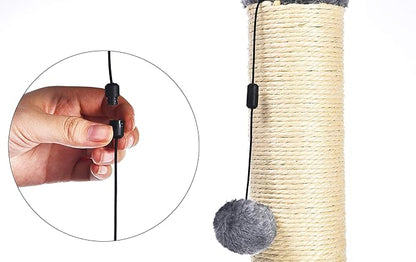 Amazon Basics Cat Scratcher - Indoor Classic Single Cat &amp; Kittens Scratching Post, Medium (31.5"H) - Grey