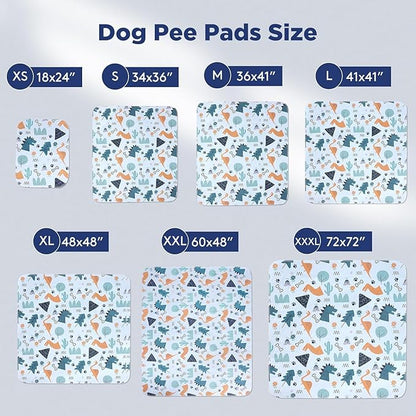 Washable Pee Pads for Dogs, 2 Pack Large 36"x41" Super Absorbent Reusable Training Pads, 100% Waterproof Non-Slip, Whelping &amp; Playpen Indoor Dog Cage Pads Pet Mat Dog Supplies