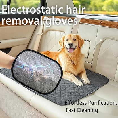 3pcs Reusable Electrostatic Pet Hair Remover Glove - Cat &amp; Dog Grooming Gloves for Deshedding, Washable Hair Removal Tool for Furniture, Carpet, Clothes