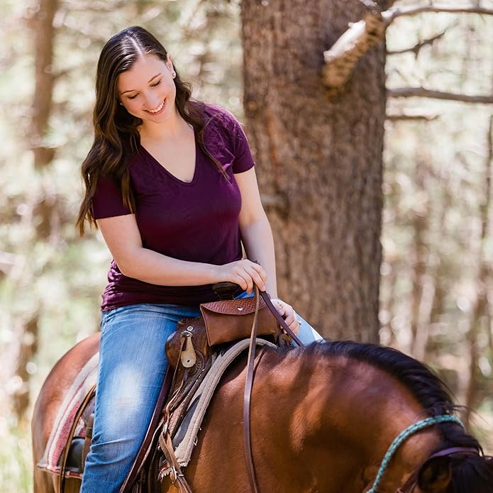 Saddle Pommel Bag - Phone Holder &amp; Equestrian Gift for Women, Horse Tack Essentials