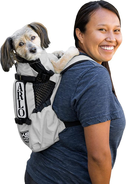 K9 Sport Sack Air 2 - X-Small, Light Grey - Ideal for Dogs with 9-12” Back Length - Durable, Breathable Backpack-Style Carrier - Perfect for Walks, Short Hikes &amp; Public Transportation
