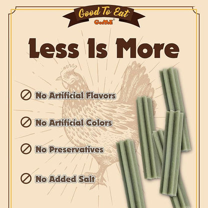 Gootoe Soft Chicken Dental Chews with Chlorophyll 1.5 lb, All Natural, Grain-Free, High-Protein, Healthy &amp; Easily Digestible, Soft Texture, Resealable