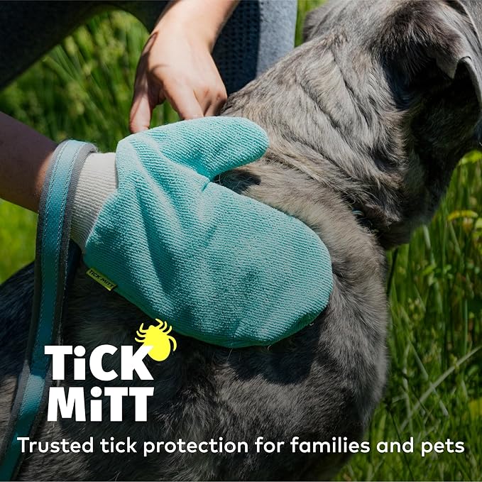 Blue Protective Glove for Tick Removal from Pets &amp; Humans - Easy, Gentle, Chemical-Free Tick Handling - Portable &amp; Durable for Outdoor Adventures