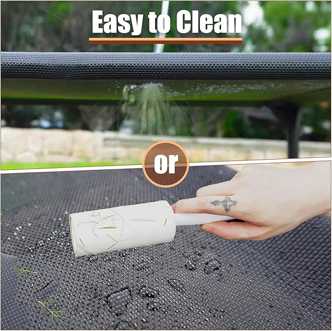 XL Elevated Dog Bed for Large Dogs, Extra Raised Dog Cot Beds, Heavy Duty Pet Cots with Durable Supportive Teslin Recyclable Mesh, Indoor &amp; Outdoor Pet Bed