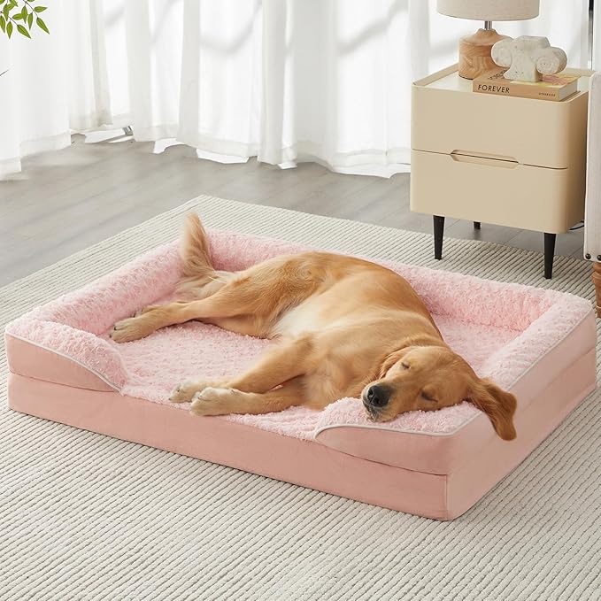 WNPETHOME Dog Beds for Large Sized Dogs, Washable Orthopedic Dog Couch Sofa Bed with Waterproof Lining &amp; Non-Skid Bottom for Pet Sleeping