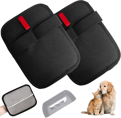 Pet Hair Removal Glove, 2 Pcs New Upgrade Electrostatic Gloves Pet Hair, Remover Grooming Glove for Cat &amp; Dog Hair Remover for Couch, Furniture, Curtain
