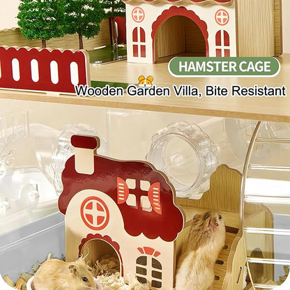 12 in 1 Clear Acrylic Hamster Cage with All Accessories,13.5&