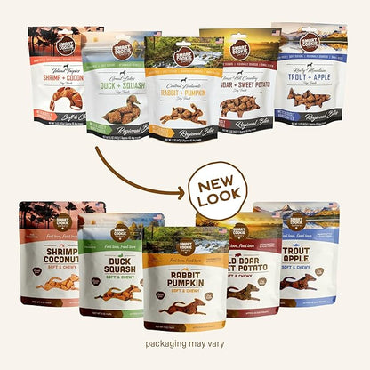 Smart Cookie All Natural Soft Dog Treats - 5 Flavor Variety Pack (5oz Each) - Healthy Dog Treats for Dogs &amp; Puppies with Allergies, Sensitive Stomachs - Chewy, Grain Free, Made in USA