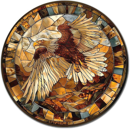 Lygond Metal Eagle Stained Glass Sign - 1212 Inches For Garden &amp; Patio